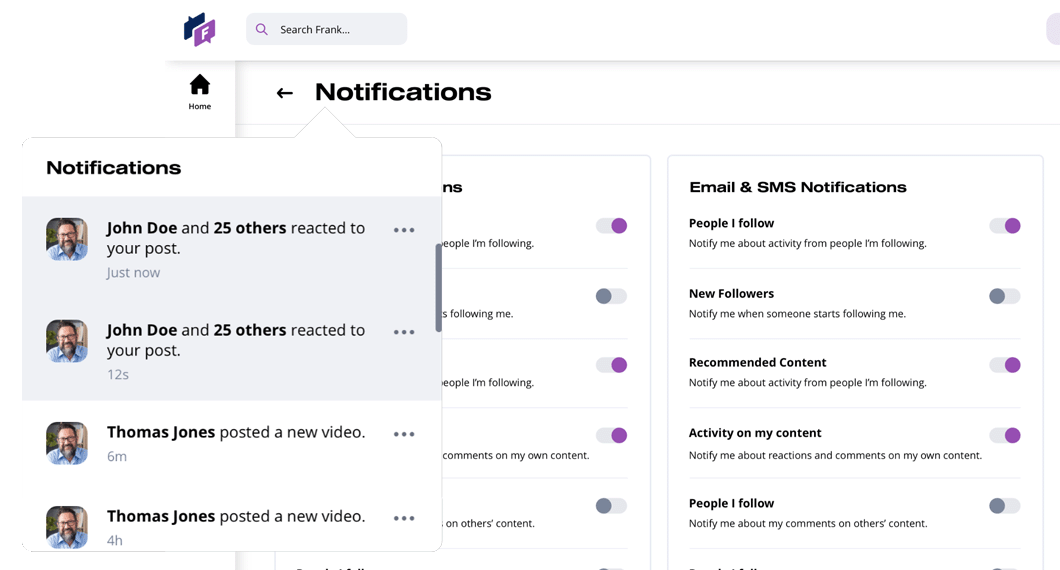 Web-UI Notifications